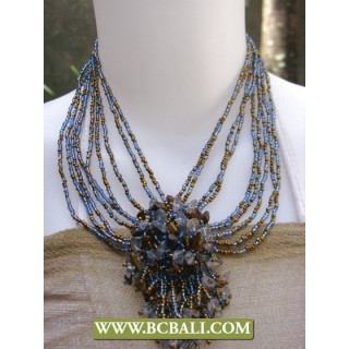 Multi Beads Necklace Chockers